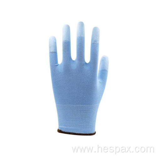 Hespax Mens PU Finger Dipped Dexterous Safety Glove